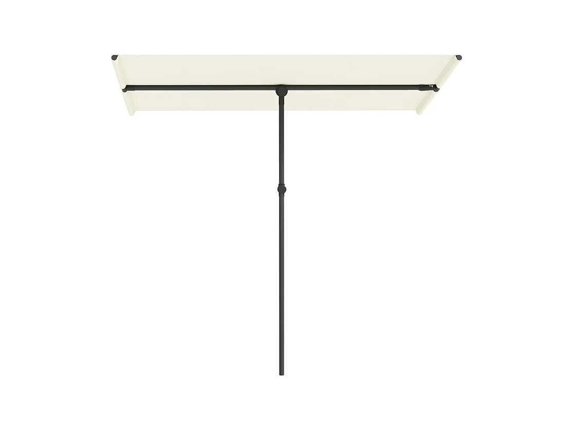 180° draaibare parasol, in hoogte verstelbaar, aluminium, beige (150x205x120-215 cm)