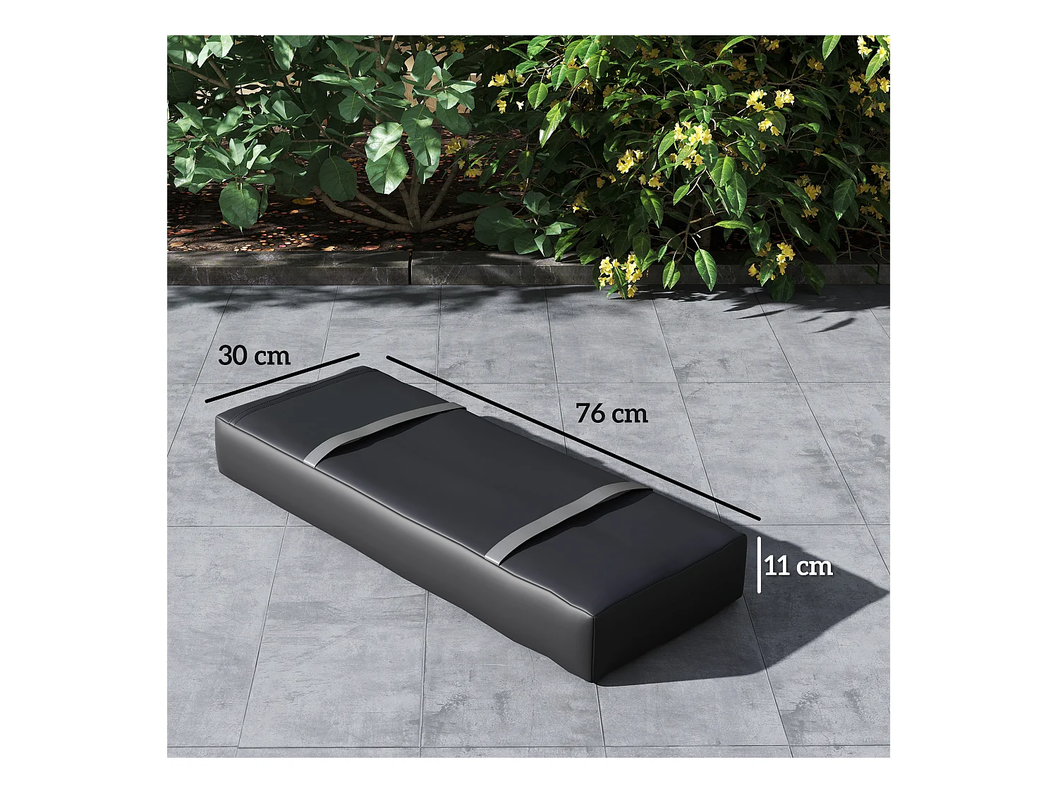 2-delige gewichtszakken, vulbaar tot 25 kg, 600D Oxford-stof, zwart, gewicht voor parasolvoet (76x30x11cm)