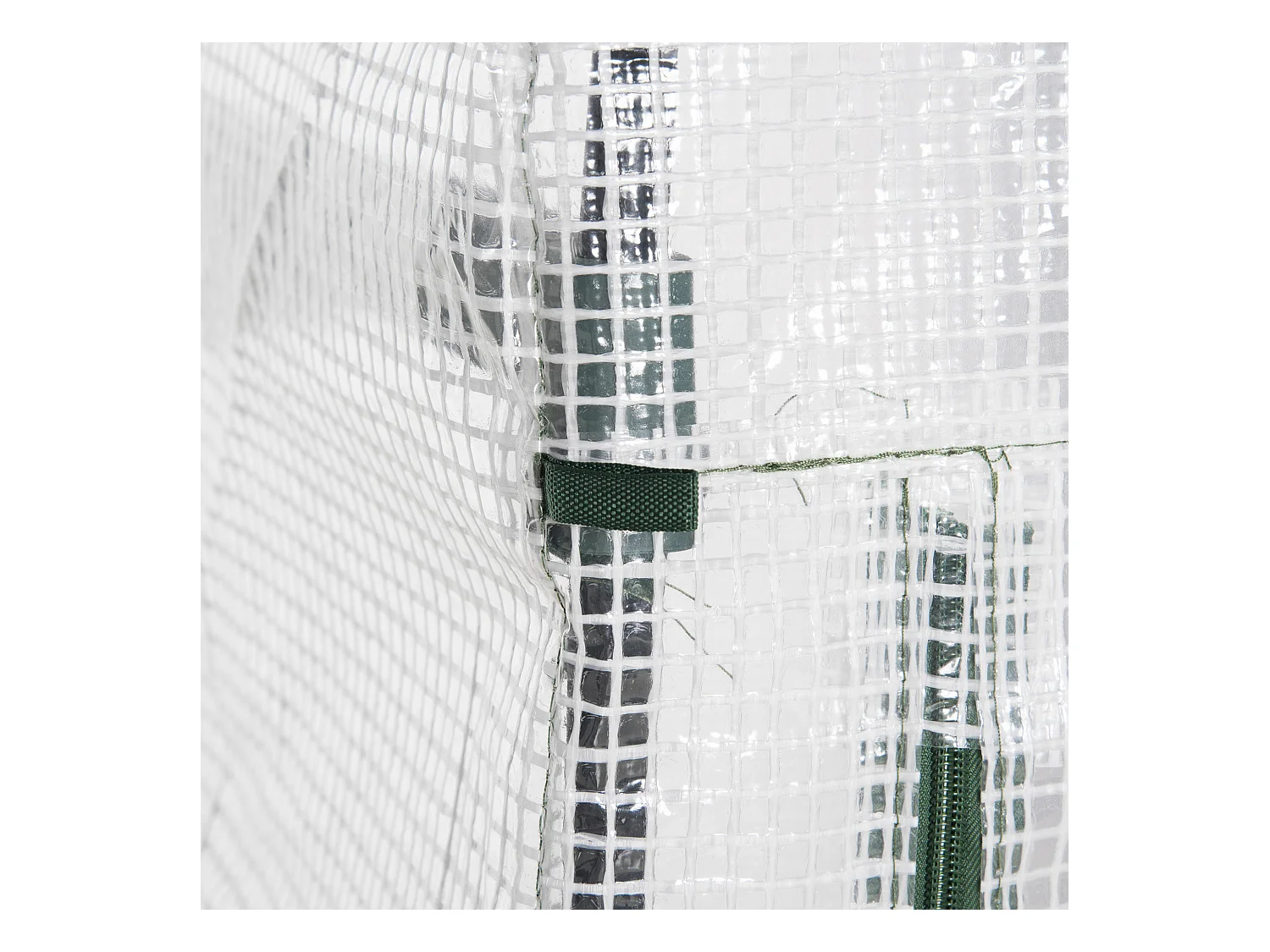 Plantenkas, met 4 planken, PVC, wit (70x50x160 cm)