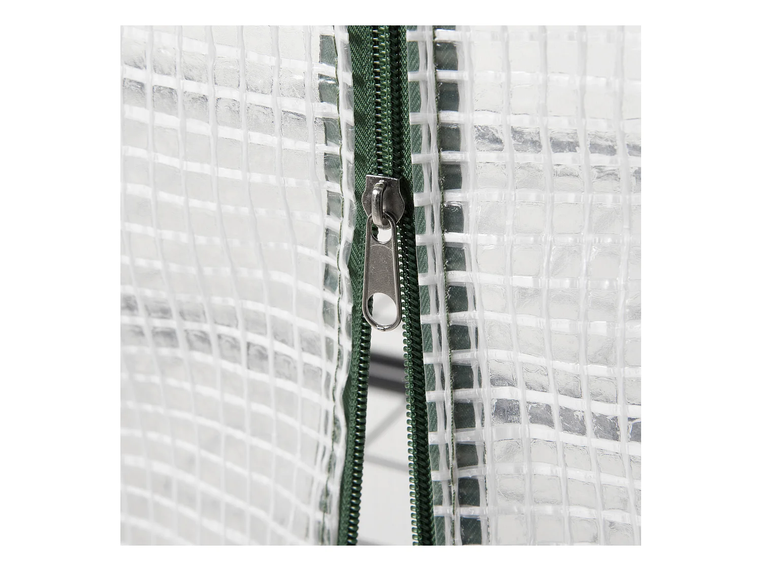 Plantenkas, met 4 planken, PVC, wit (70x50x160 cm)