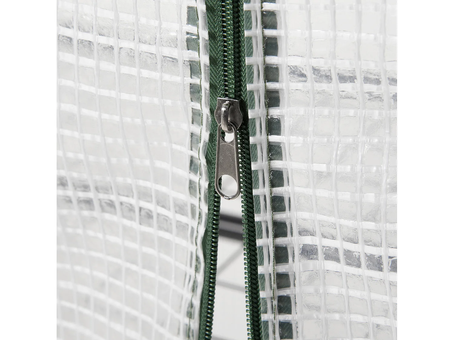 Serre à plantes, avec 4 étagères, en PVC, blanc (70x50x160 cm)