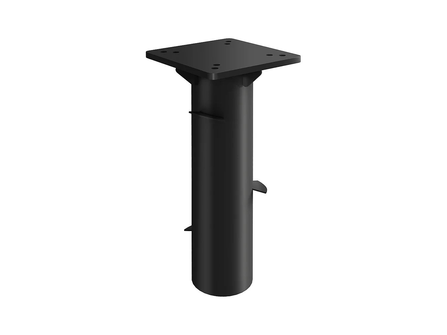 Vierkante betonnen parasolvoet met verstelbare bevestiging, metaal, donkergrijs (16,5x16,5x40cm)