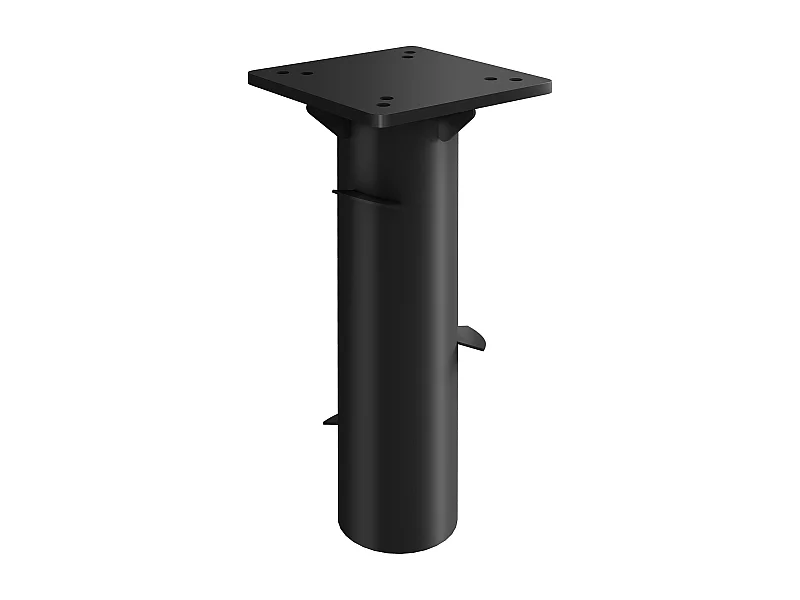 Vierkante betonnen parasolvoet met verstelbare bevestiging, metaal, donkergrijs (16,5x16,5x40cm)