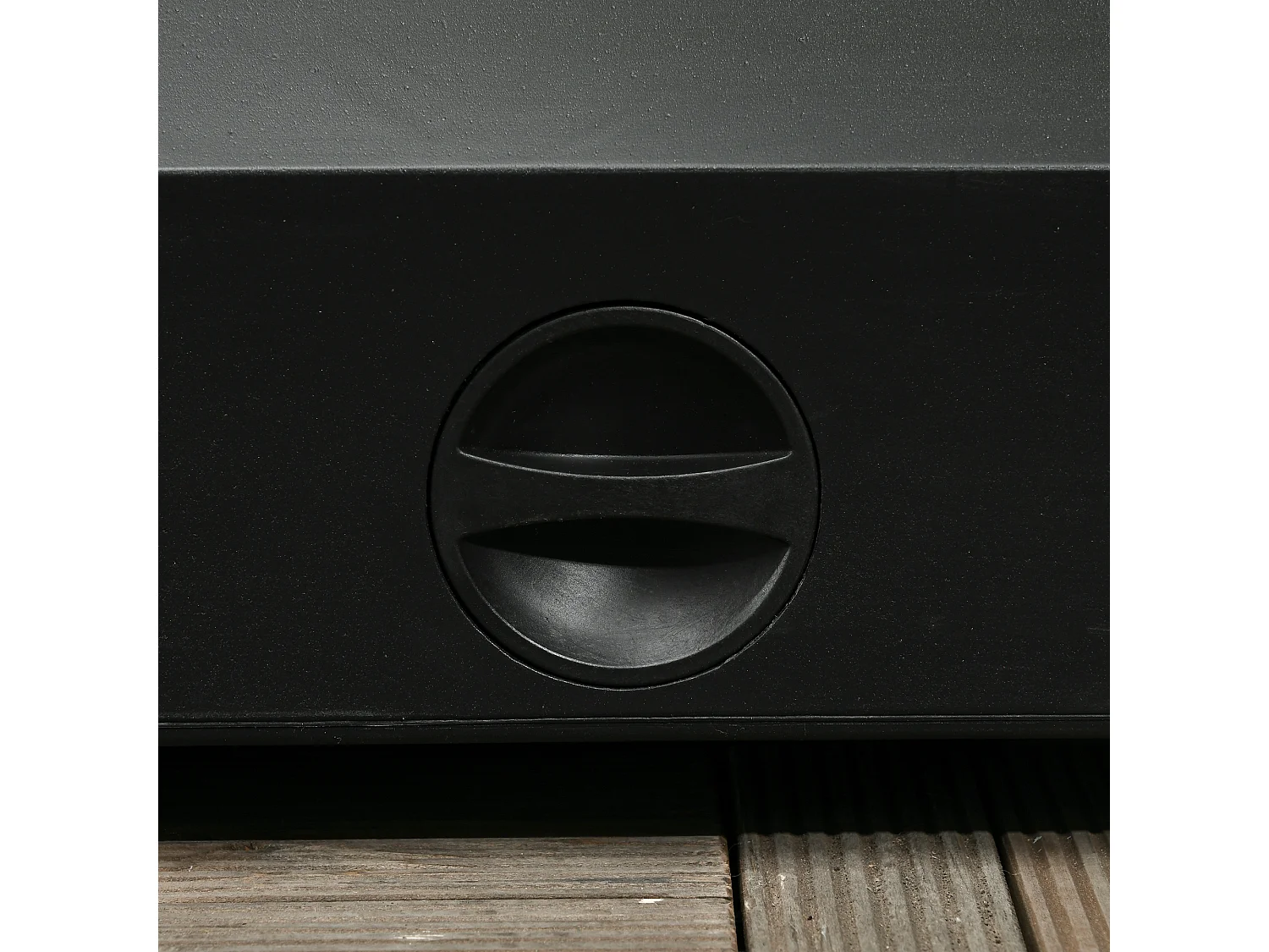 Mobiele, stabiele parasolvoet, PE en metaal, zwart (54,5x54,5x48cm)