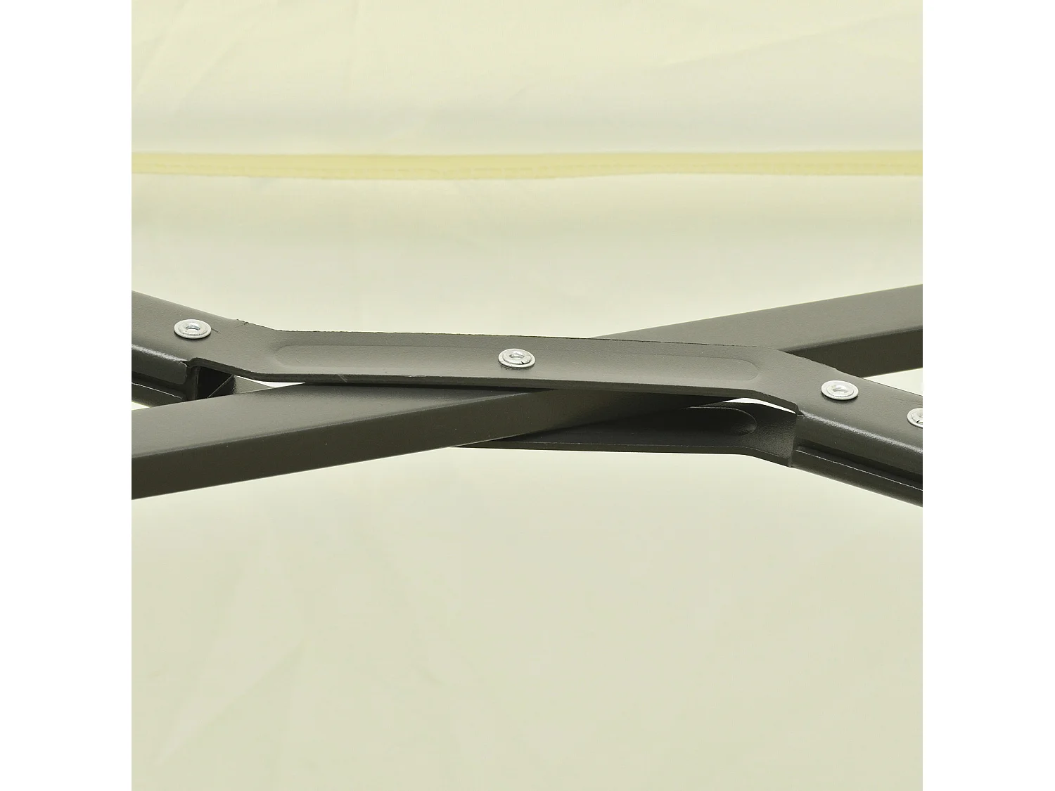 Dubbele parasol, metaal, crème (440x270x250 cm)