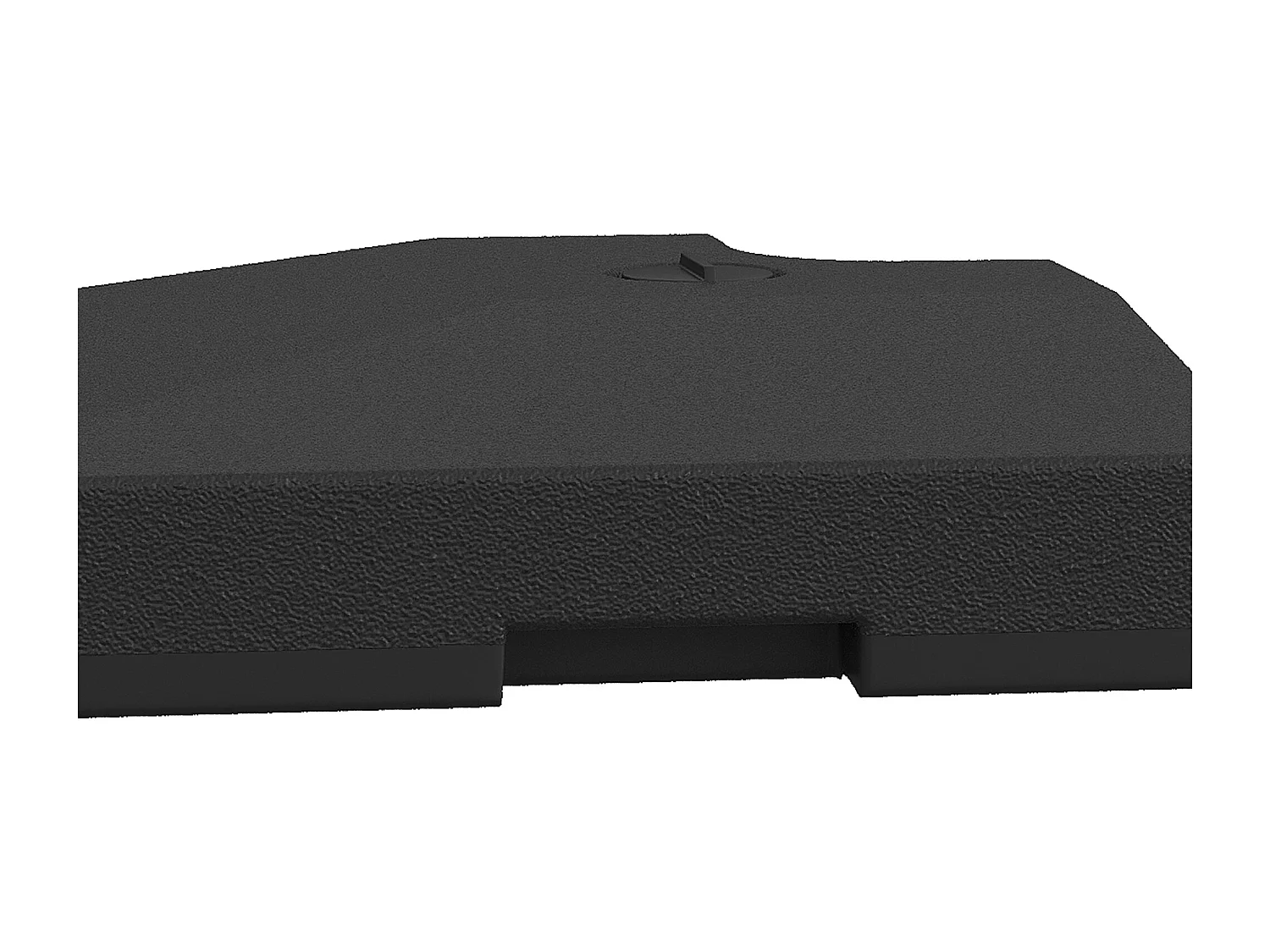 Parasolgewicht 4-delig, vulbaar met zand of water, HDPE, zwart (51x51x12 cm)