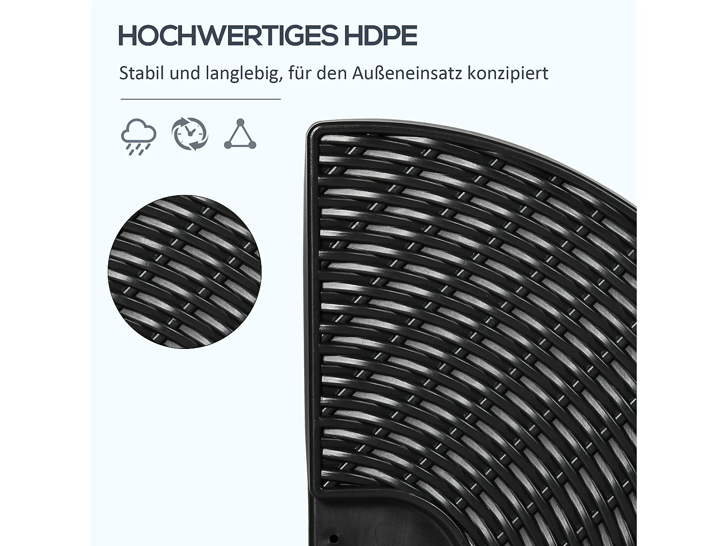 Gewicht voor kruisvoetparasol, 52 kg water of 68 kg zand, weerbestendig HDPE, zwart (100x100x8 cm)