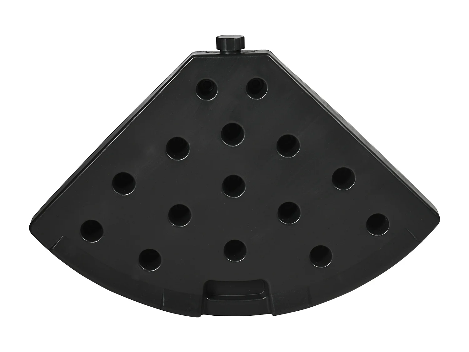 Gewicht voor kruisvoetparasol, 52 kg water of 68 kg zand, weerbestendig HDPE, zwart (100x100x8 cm)