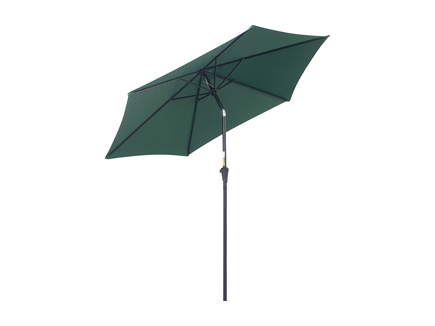 Kantelbare parasol met slinger, aluminium, polyester, groen (Ø2,6x2,35 m)
