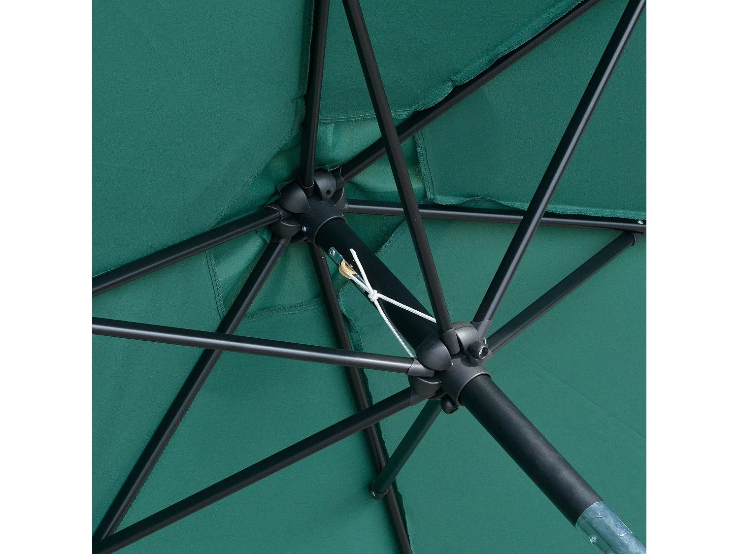 Kantelbare parasol met slinger, aluminium, polyester, groen (Ø2,6x2,35 m)