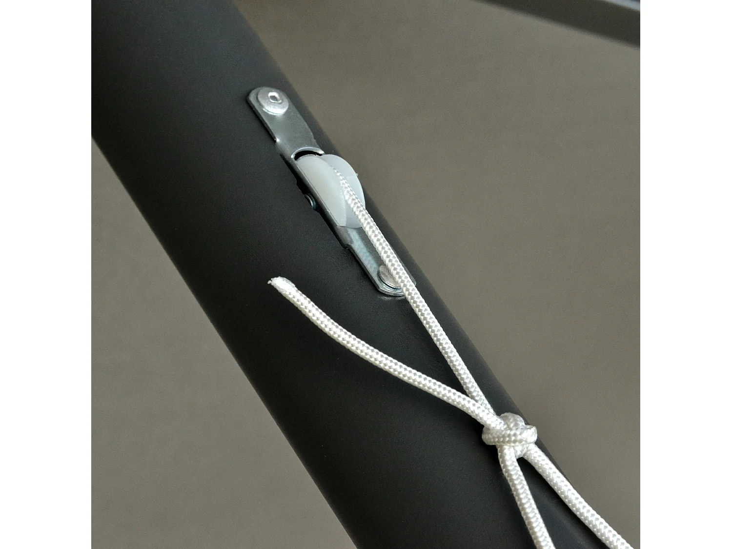 Parasol double avec LED, métal, gris foncé, avec manivelle, pour terrasse (440x260x240 cm)