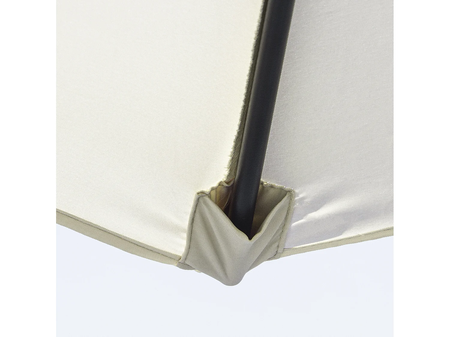 Parasol inclinable avec manivelle, aluminium, polyester 180 g/m², beige (2,6x2,6x2,35 m)