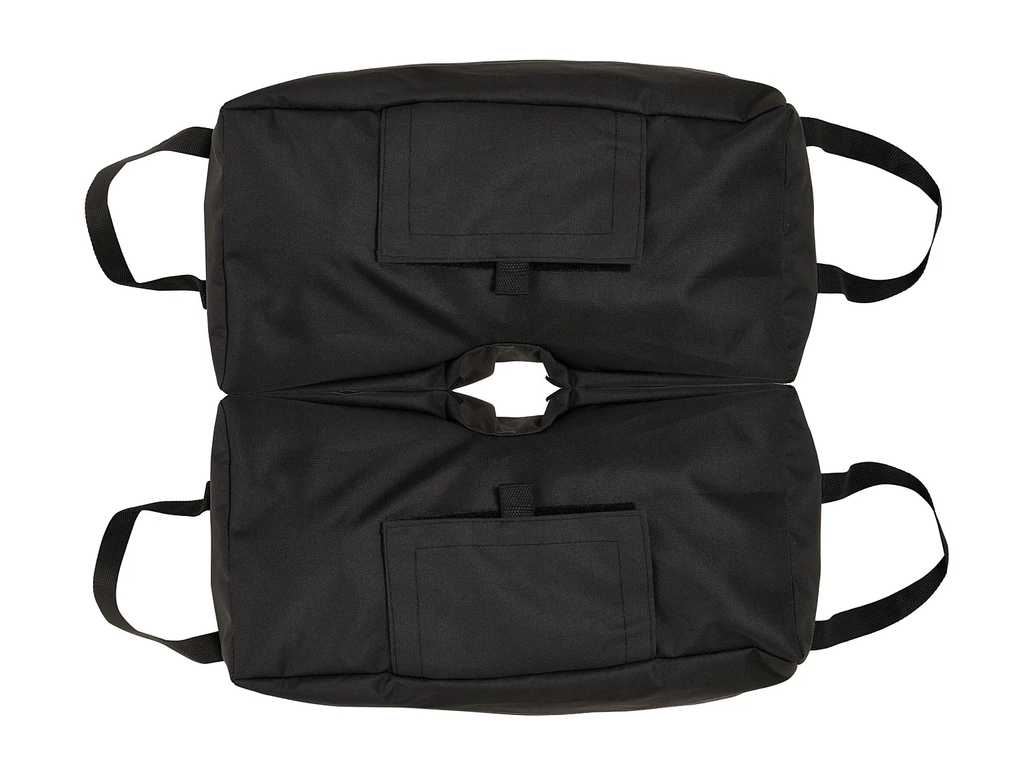 Parasolstandaard zandzak, 2 vulbare zakken 50kg, Oxford stof, zwart (50x50x18 cm)