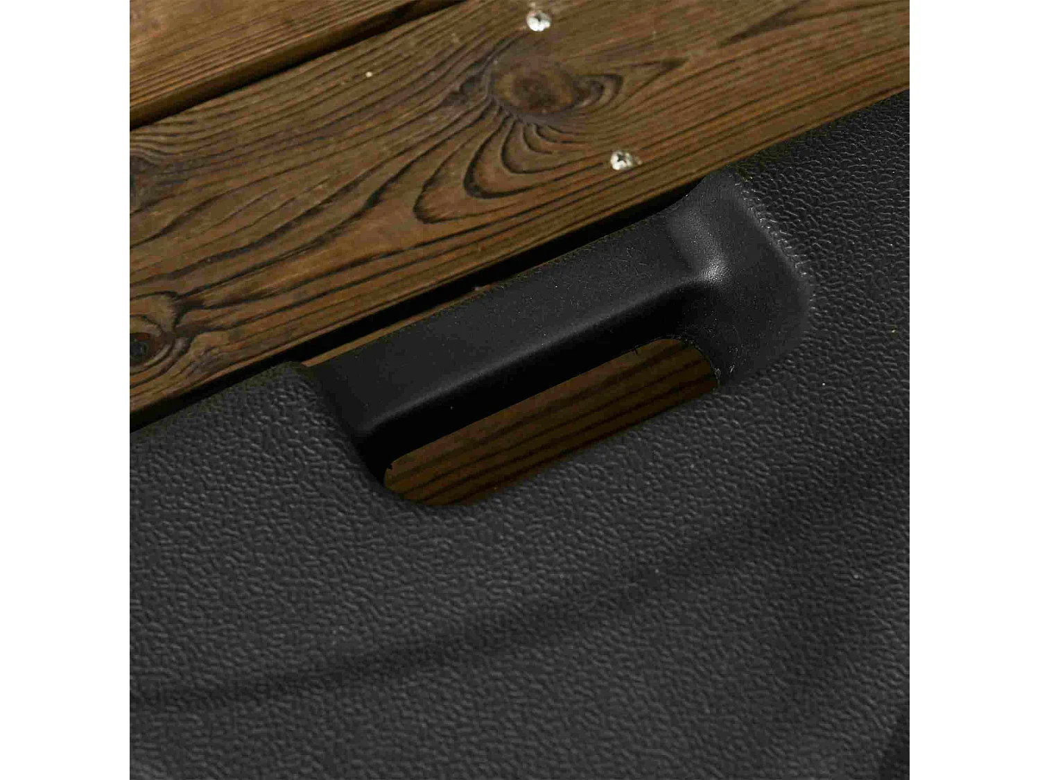 Parasolvoet met zand of water, zwart, kunststof, stabiel tot 30 kg (46x45x26 cm)