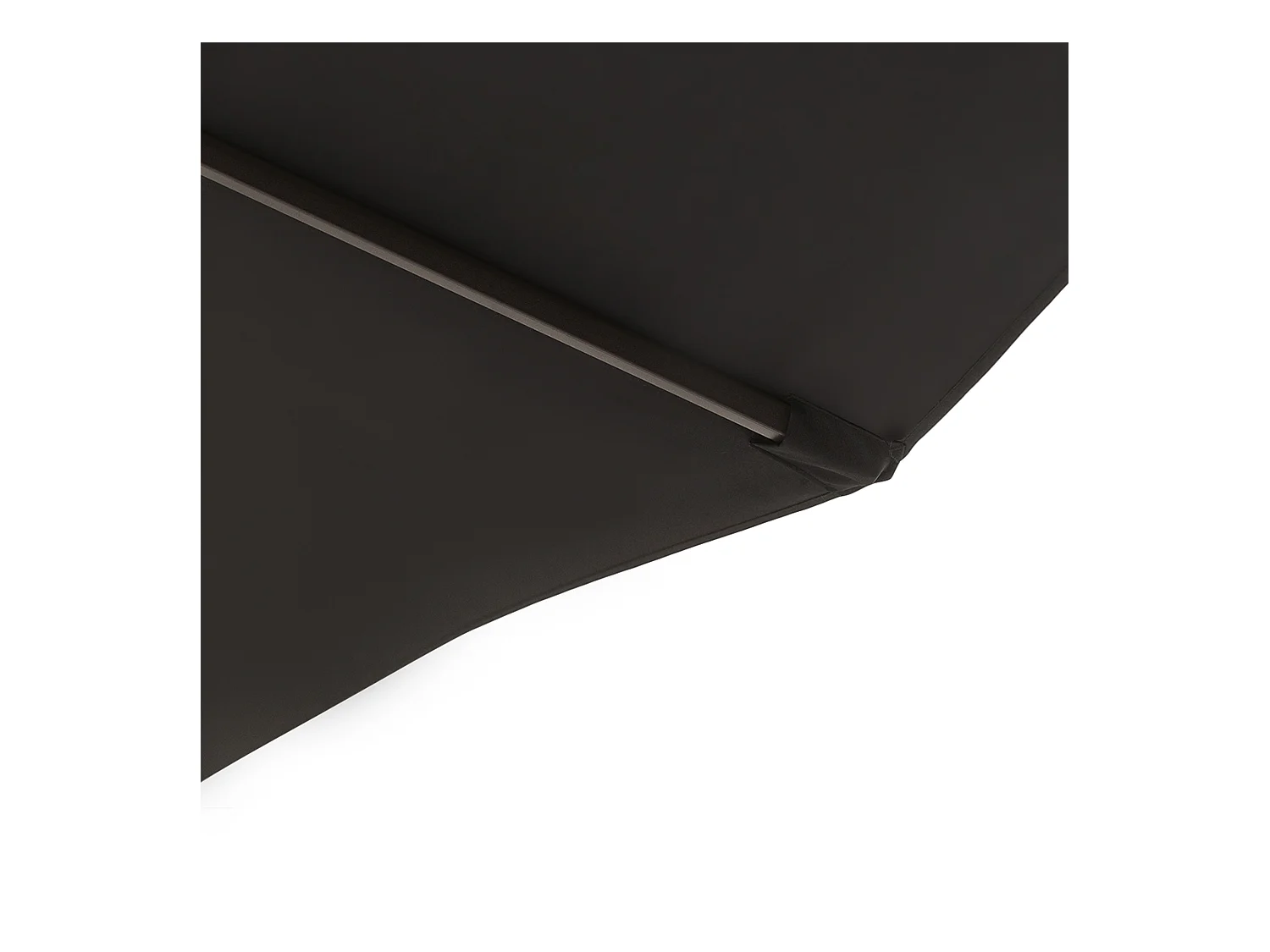 Dubbele schuine parasol met slinger, aluminium, polyester, zwart (460x270x240 cm)