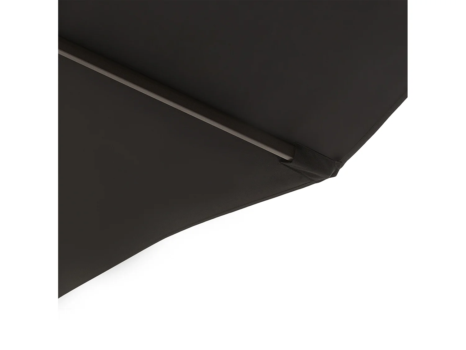 Parasol doble inclinado con manivela, aluminio, poliéster, negro (460x270x240 cm)