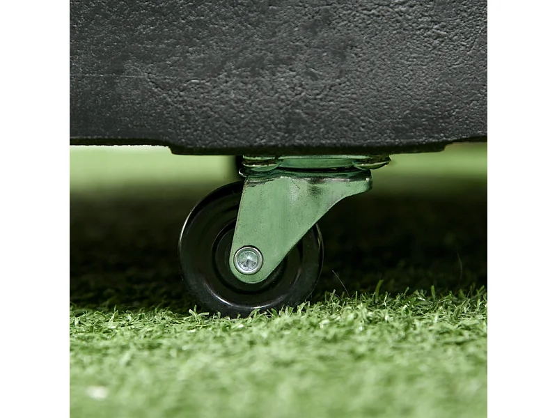 Mobiele parasolstandaard van 23,5 kg met wielen, verstelbaar Ø38-48 mm, zwarte hars (53x53x41cm)