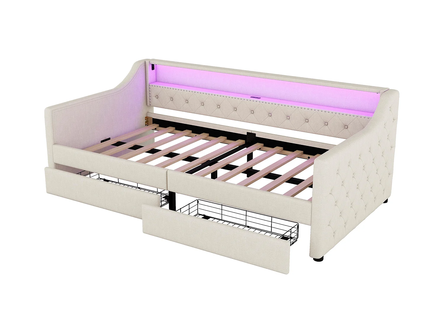 Lit superposé avec échelle et barrière, convertible en 2 lits, bois pour enfants, adultes, blanc (205x145.5x162 cm)