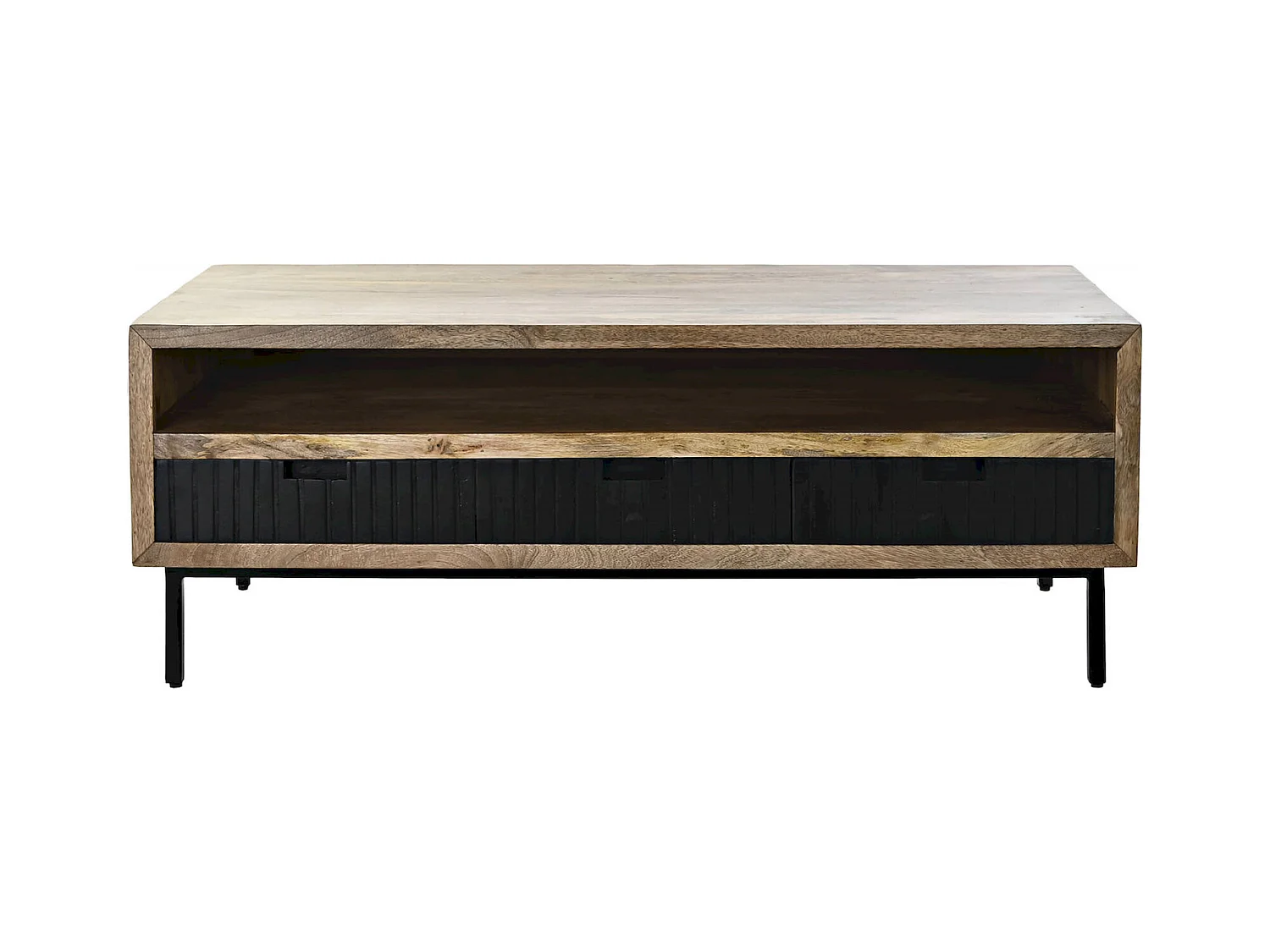 Table basse mango et métal style élégant et robuste