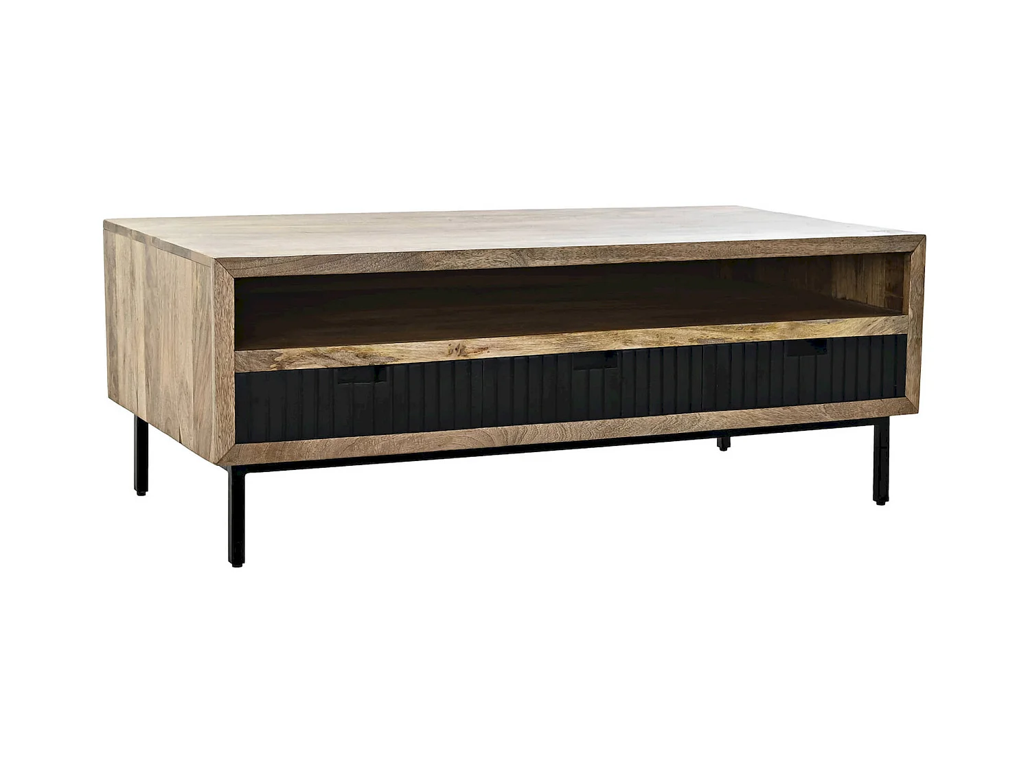 Table basse mango et métal style élégant et robuste