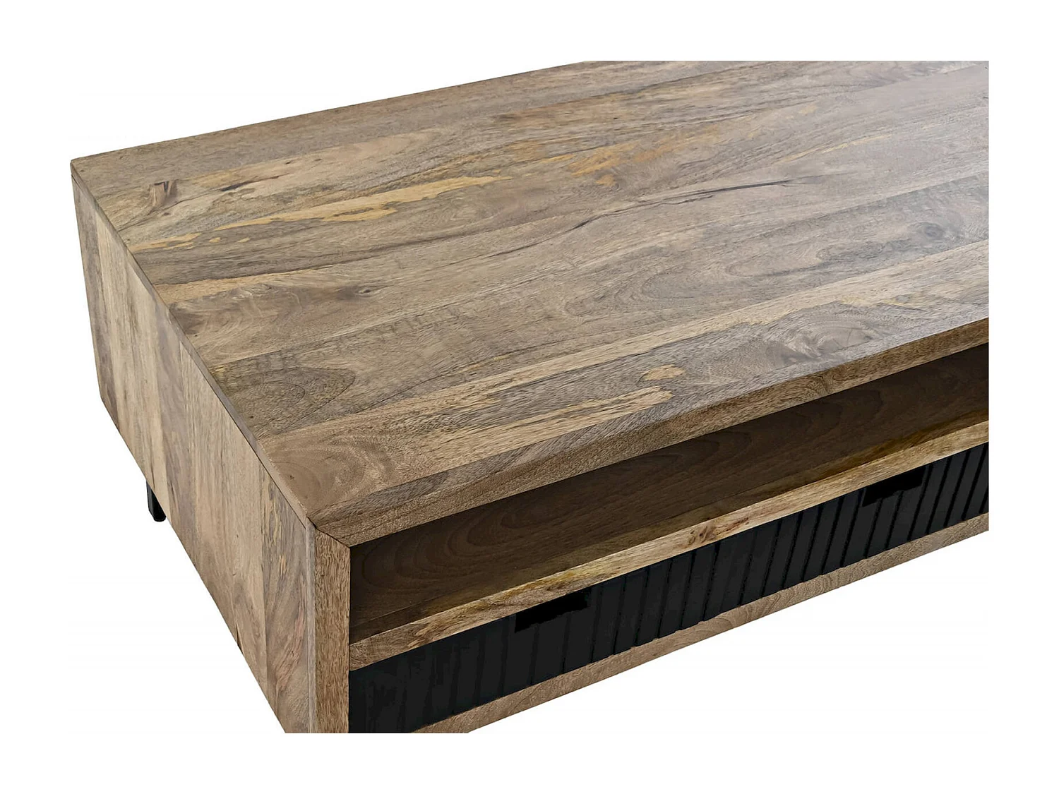 Table basse mango et métal style élégant et robuste