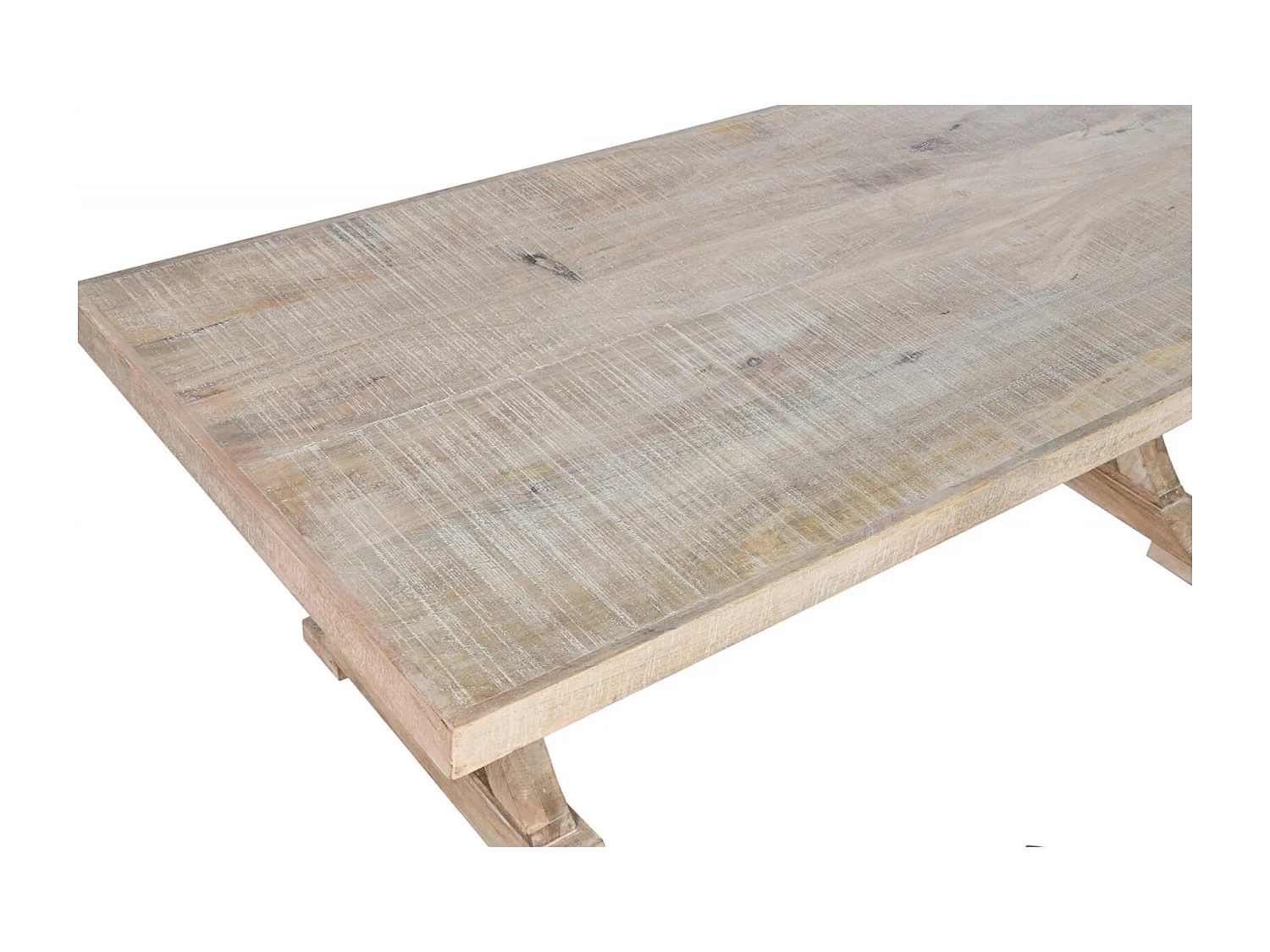 Table basse élégance bois de manguier blanc