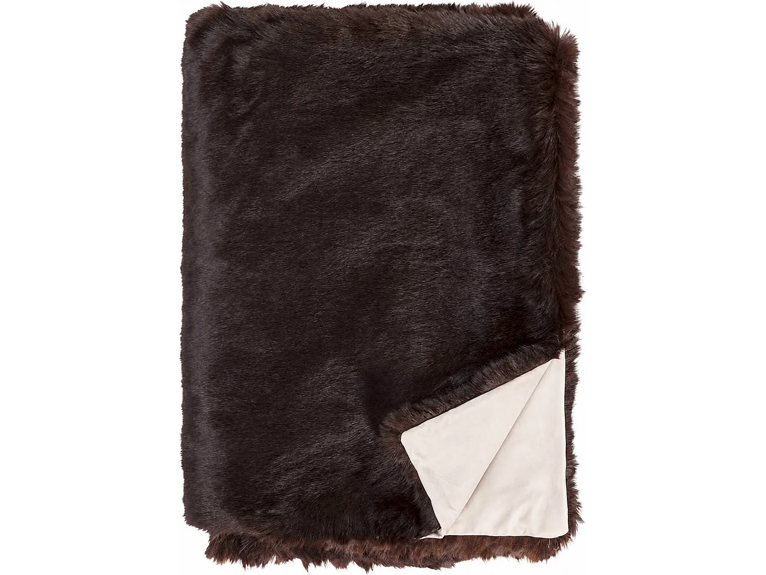 Couverture marron foncé en tissu doux