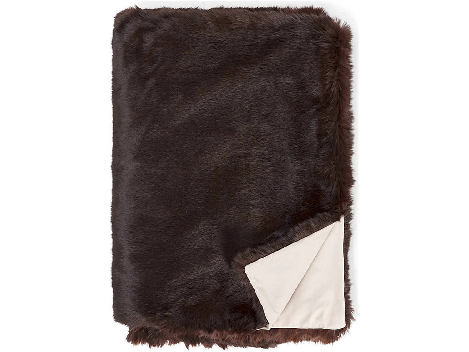 Couverture marron foncé en tissu doux
