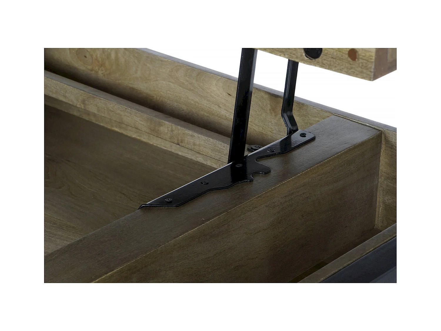 Table basse élégance industrielle bois et métal