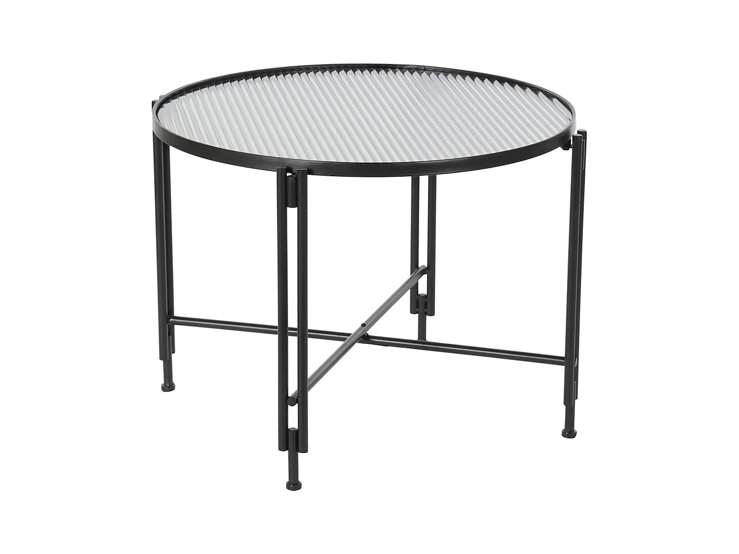 Table basse élégance métal noir et verre pour salon moderne