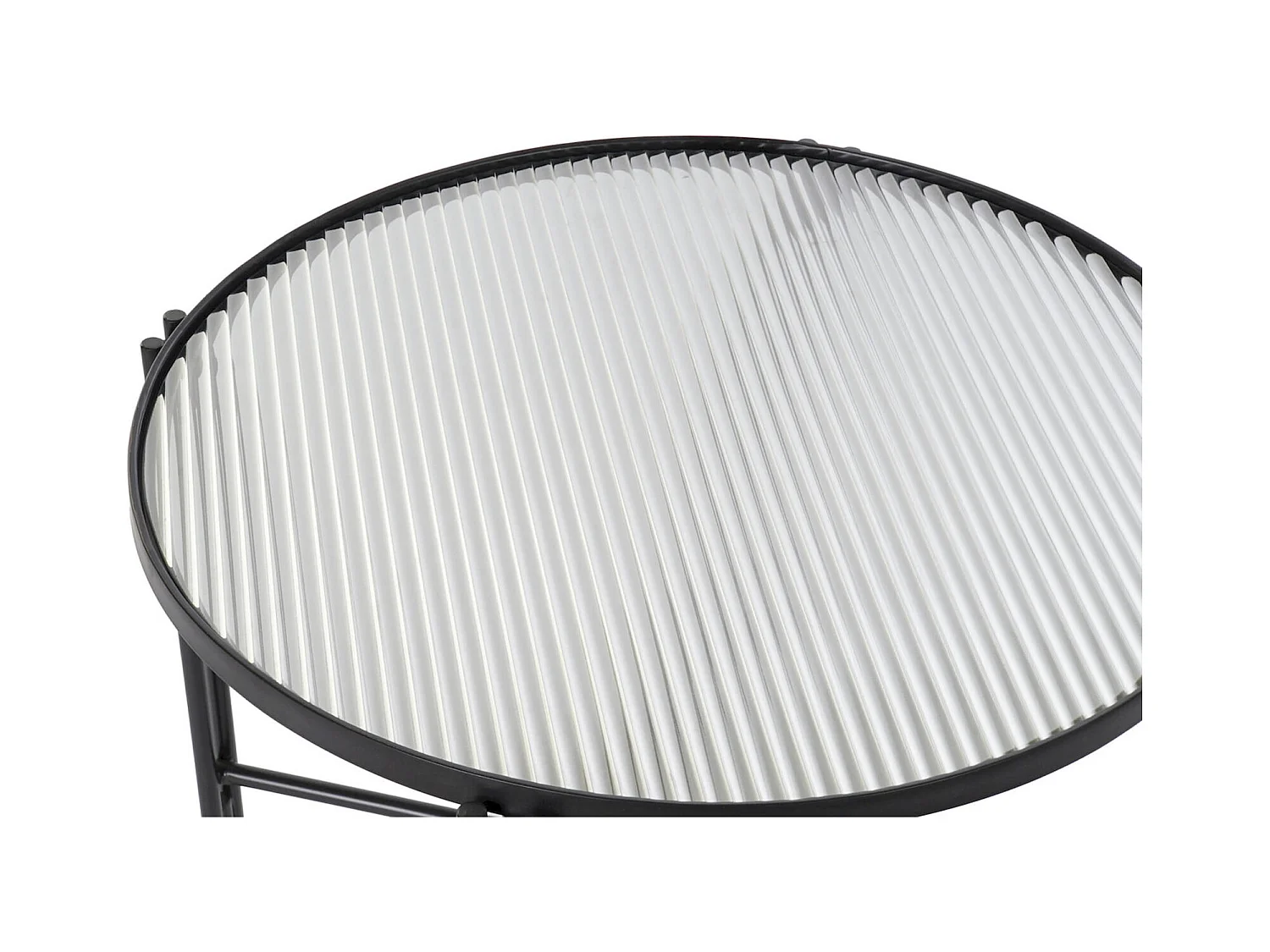 Table basse élégance métal noir et verre pour salon moderne