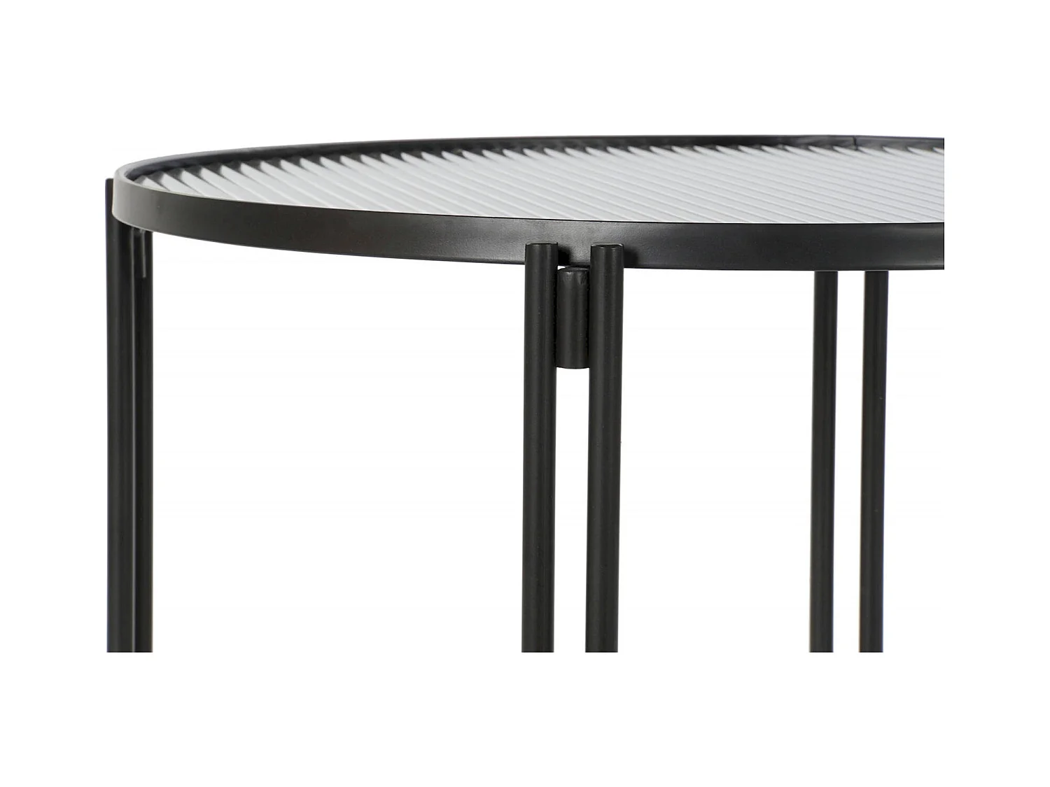 Table basse élégance métal noir et verre pour salon moderne