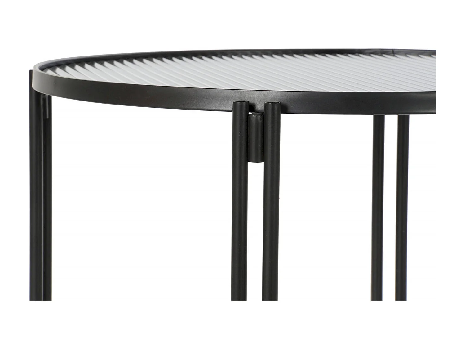 Table basse élégance métal noir et verre pour salon moderne