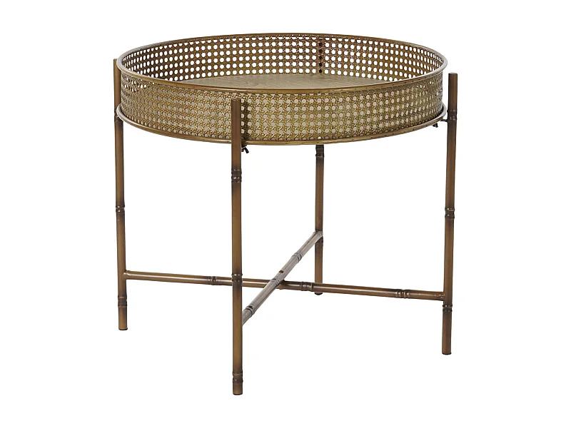 Table basse métallique élégante pour salon sophistiqué