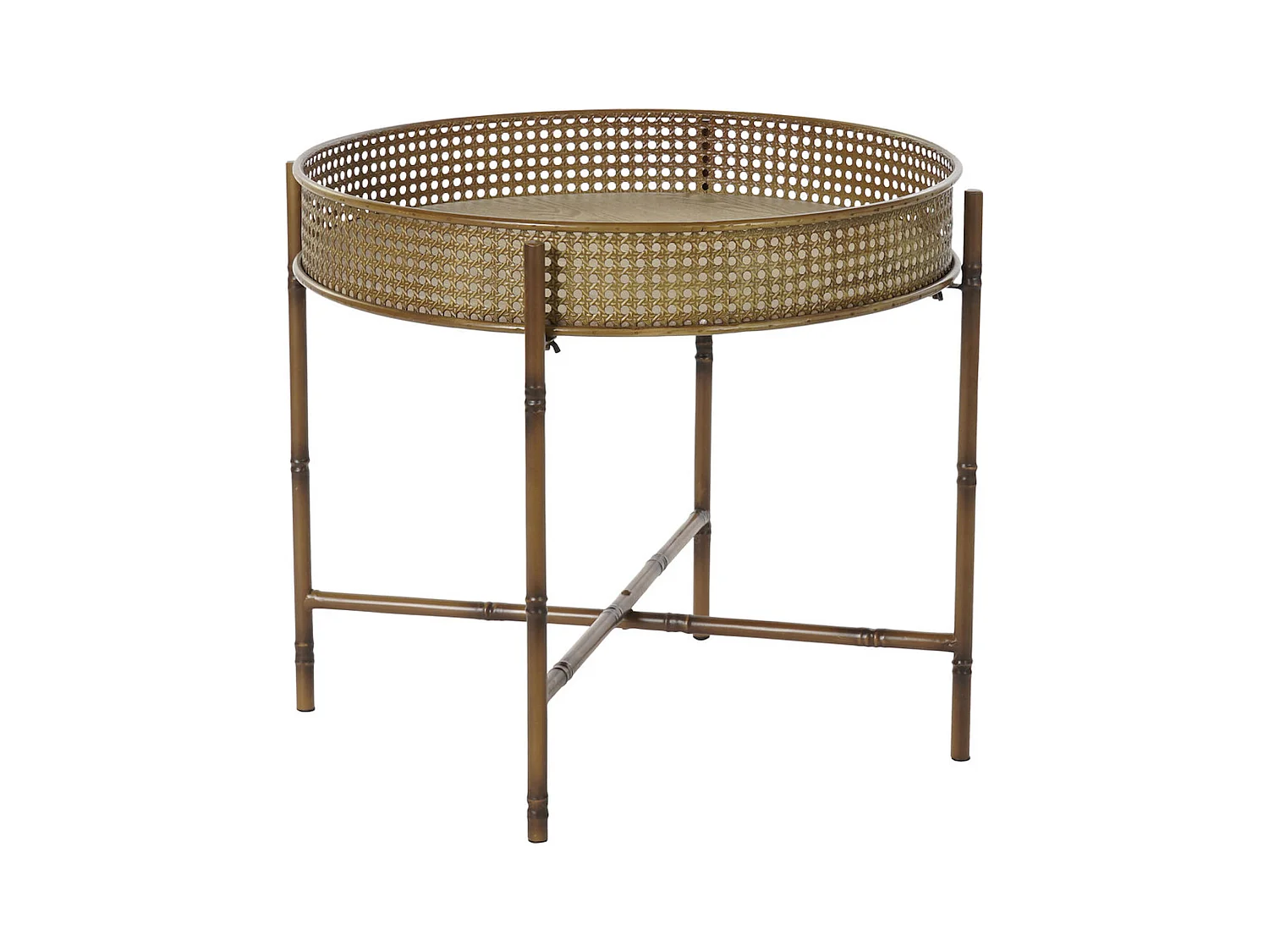 Table basse métallique élégante pour salon sophistiqué