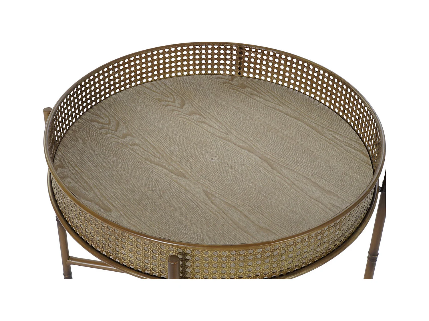 Table basse métallique élégante pour salon sophistiqué