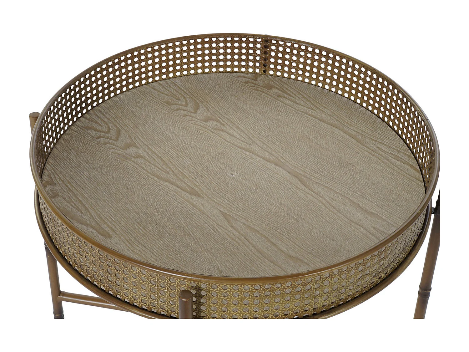 Table basse métallique élégante pour salon sophistiqué