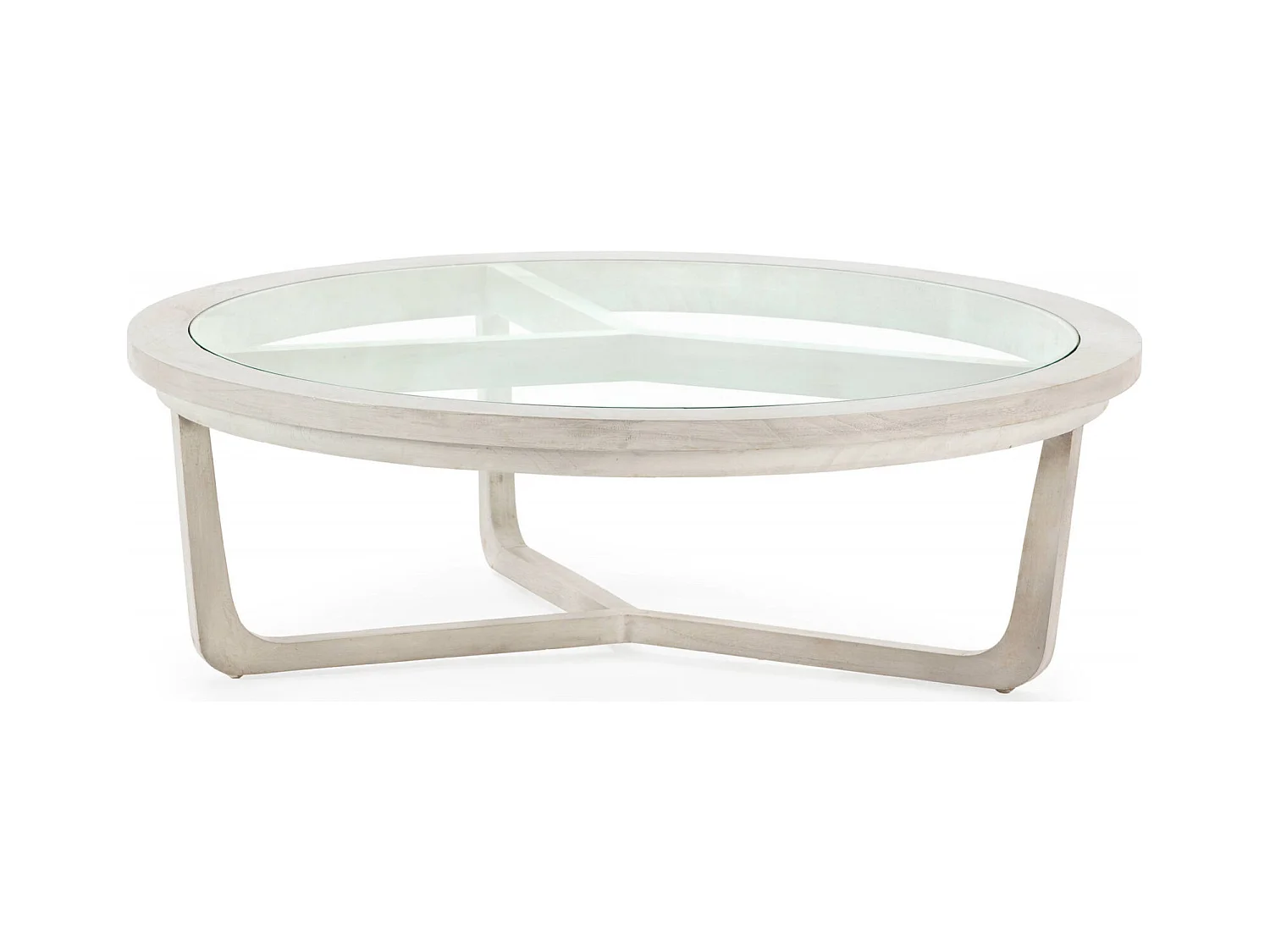 Table basse élégante Gris Voilé en cèdre