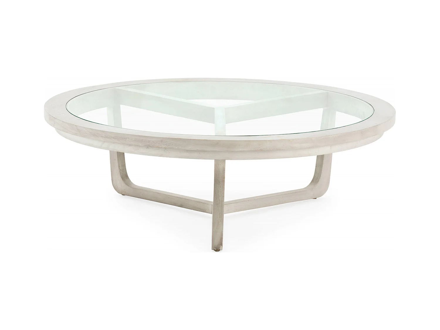 Table basse élégante Gris Voilé en cèdre