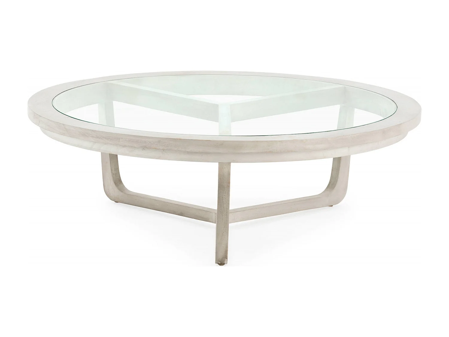 Table basse élégante Gris Voilé en cèdre