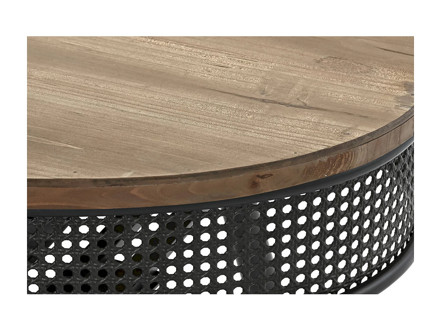 Table basse bicolore avec tiroirs élégance moderne