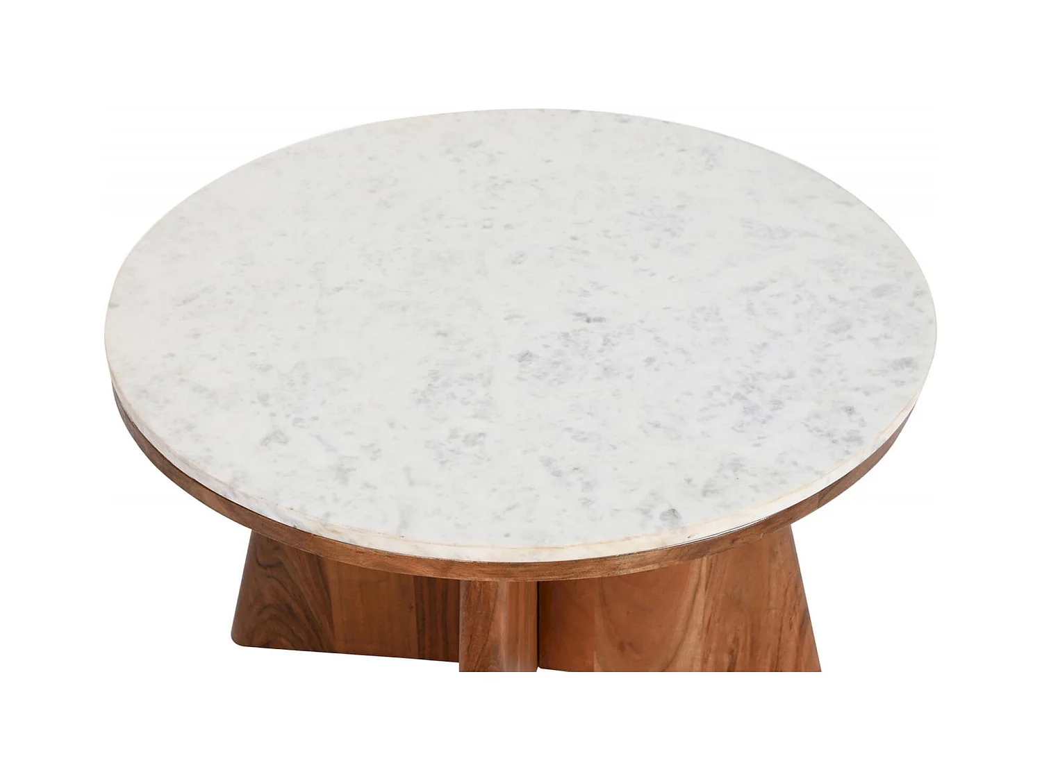 Table basse marbre blanc élegance acacia chic