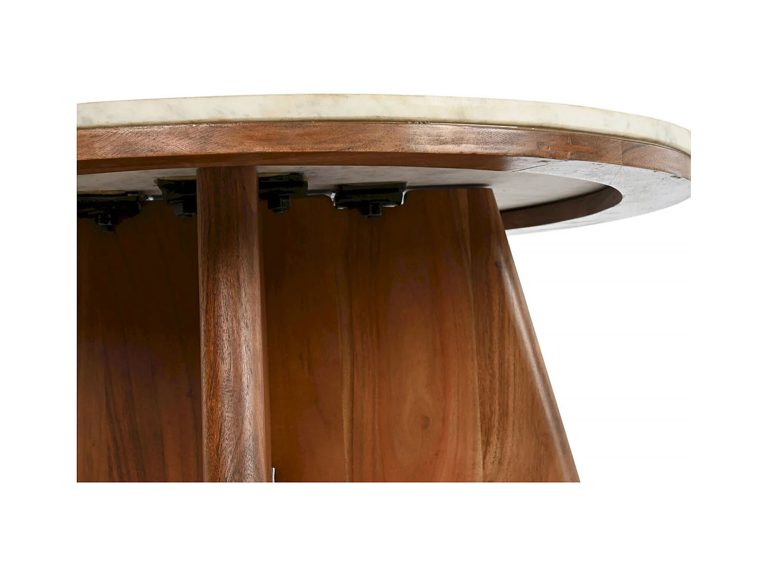 Table basse marbre blanc élegance acacia chic