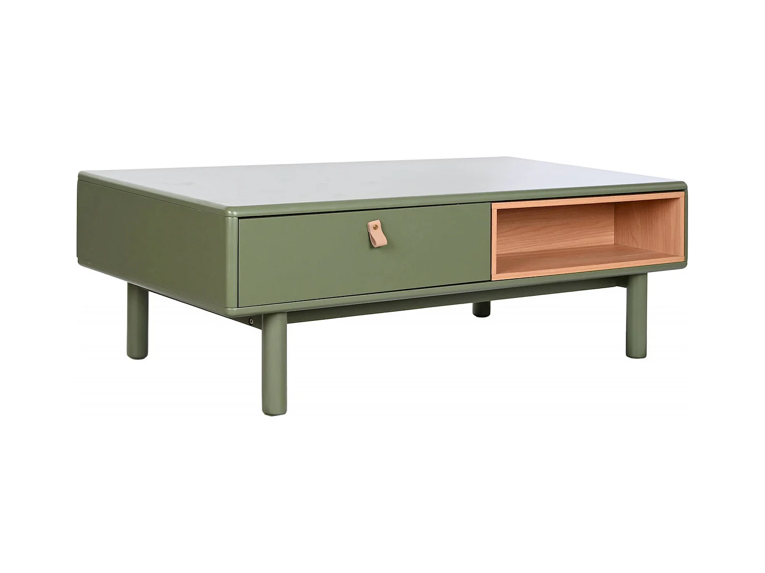 Table basse élégante verte et pratique salon moderne