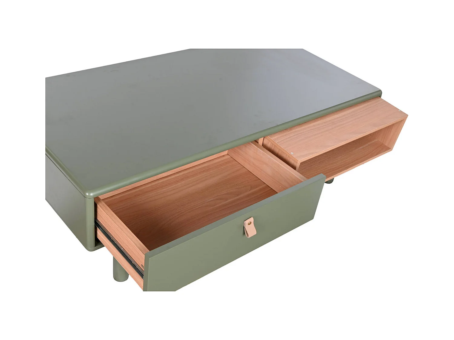 Table basse élégante verte et pratique salon moderne