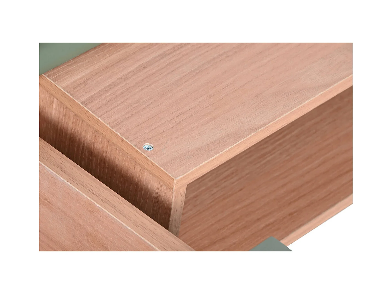 Table basse élégante verte et pratique salon moderne