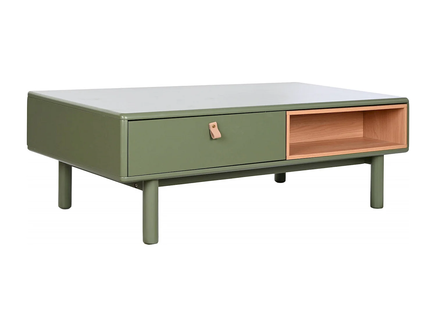 Table basse élégante verte et pratique salon moderne