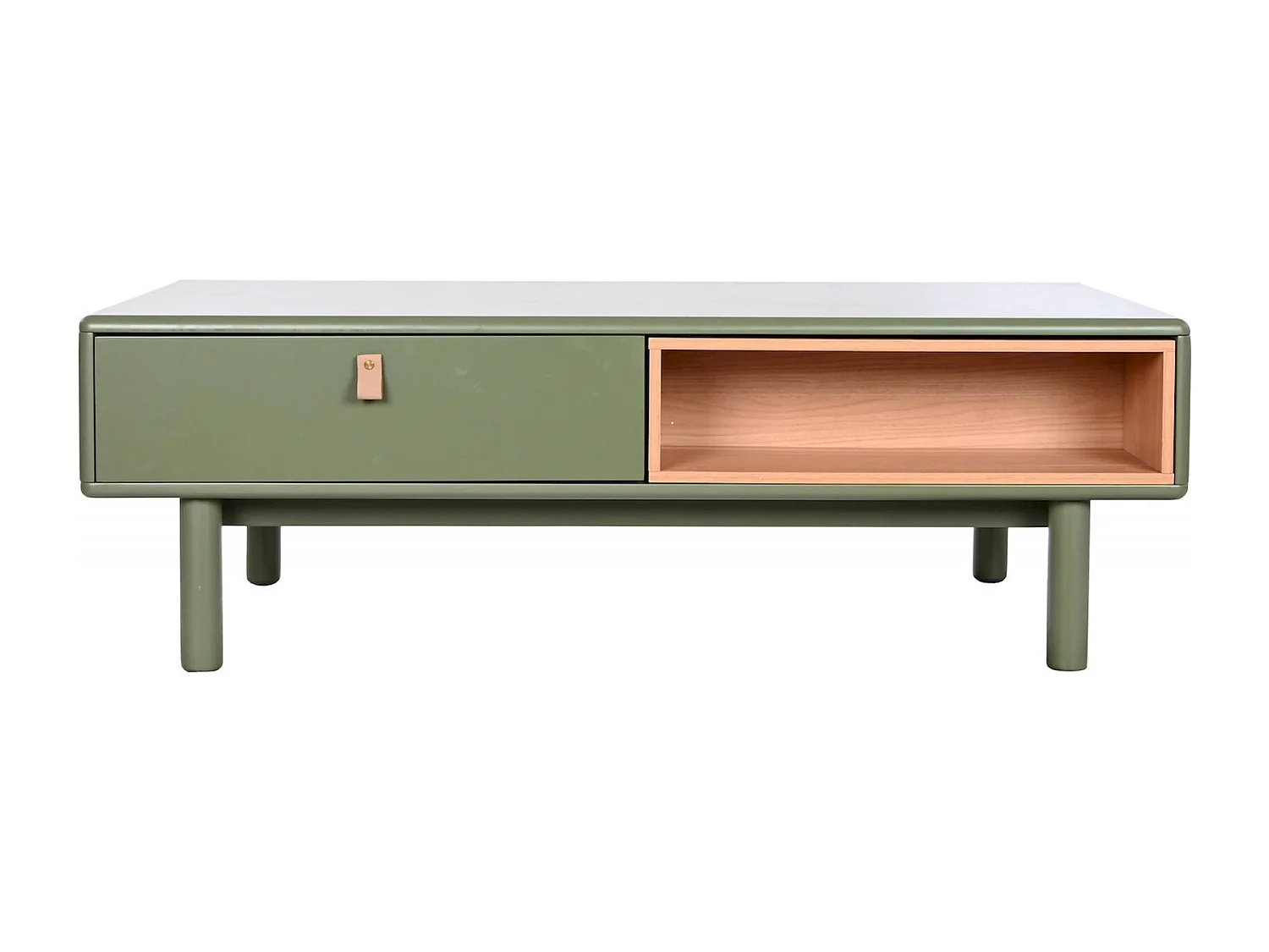 Table basse élégante verte et pratique salon moderne