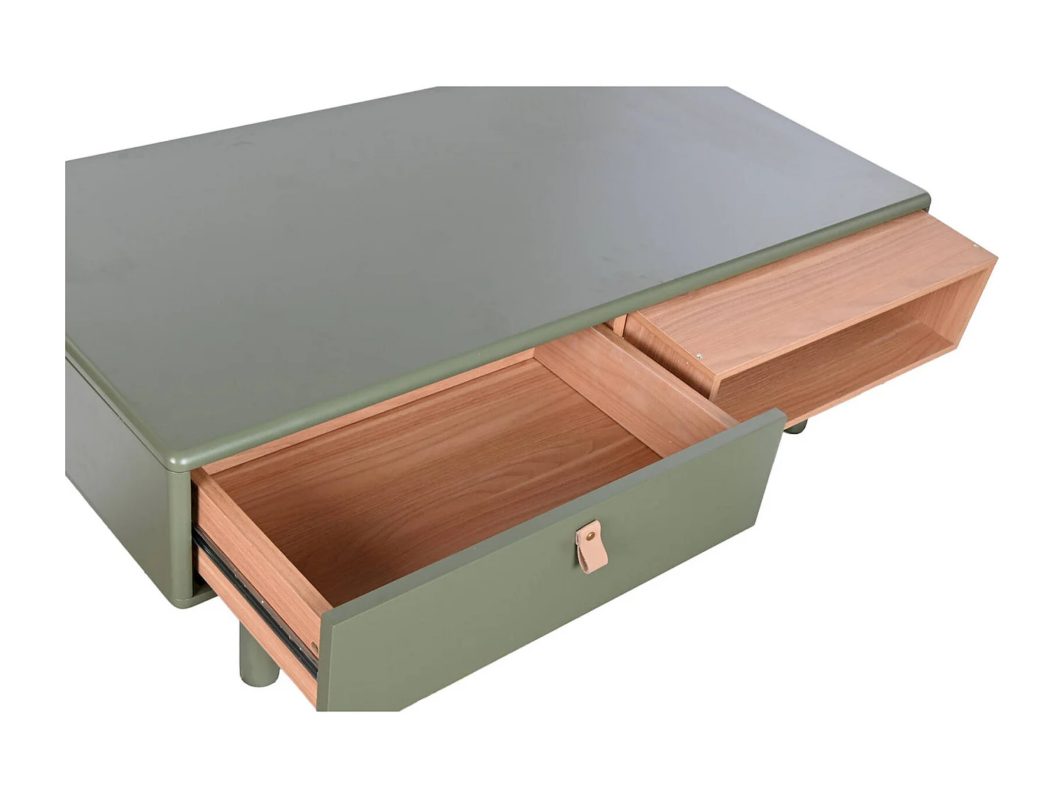 Table basse élégante verte et pratique salon moderne