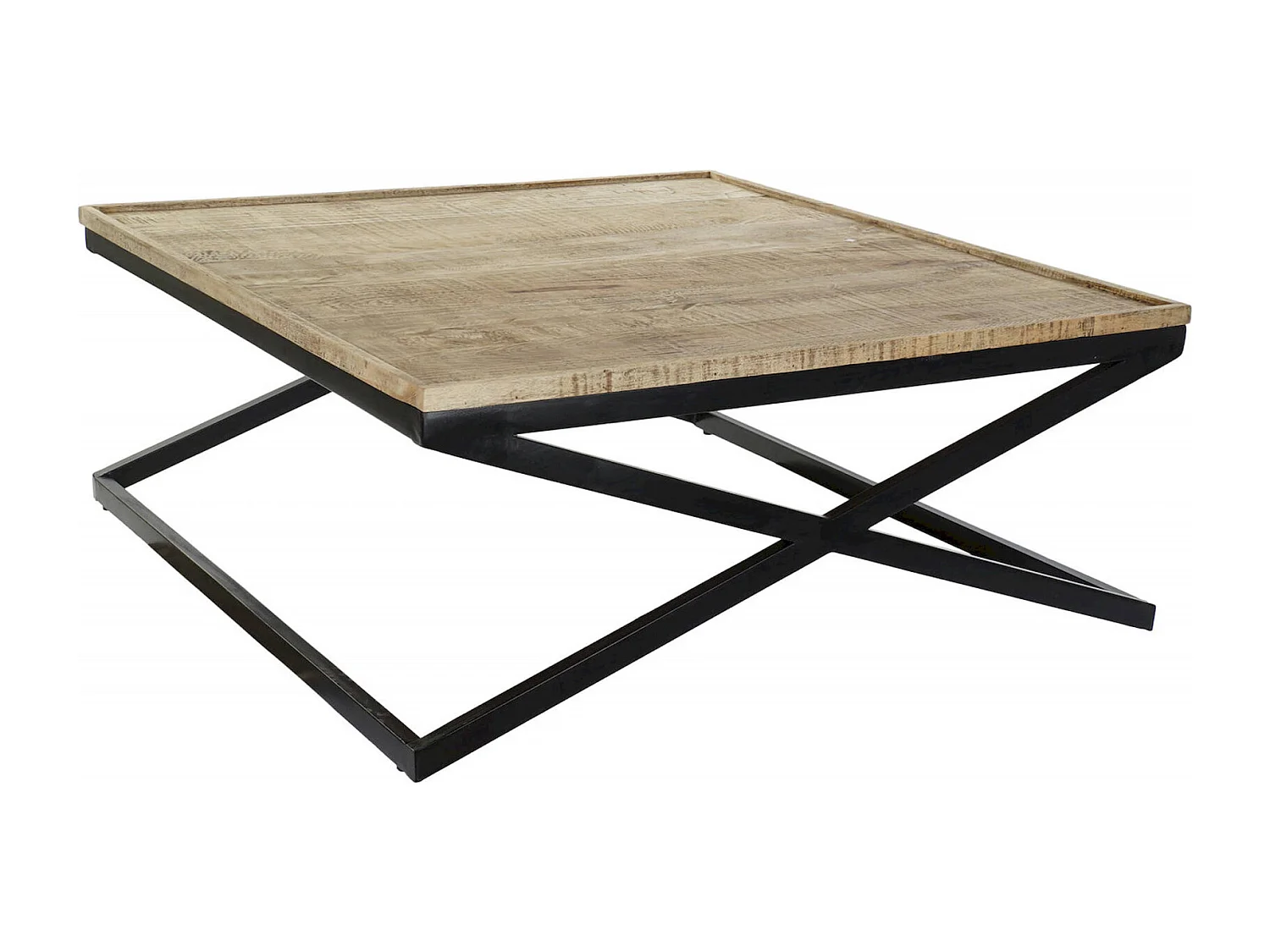 Table basse design en bois et métal pour salon moderne